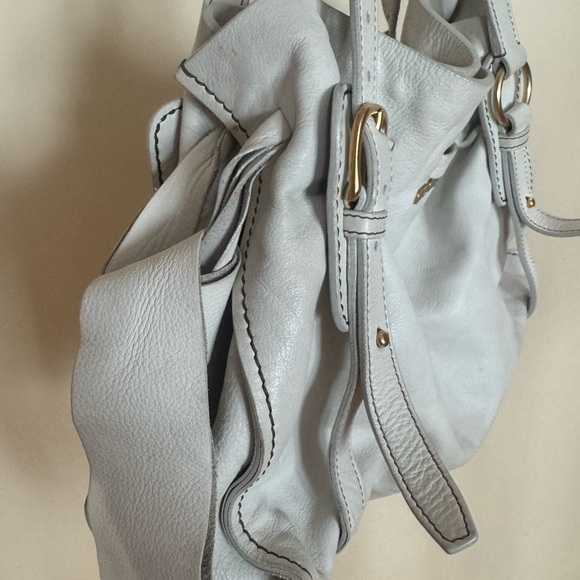 Miu Miu white leather tote bag ribbon - Picture 4 of 8